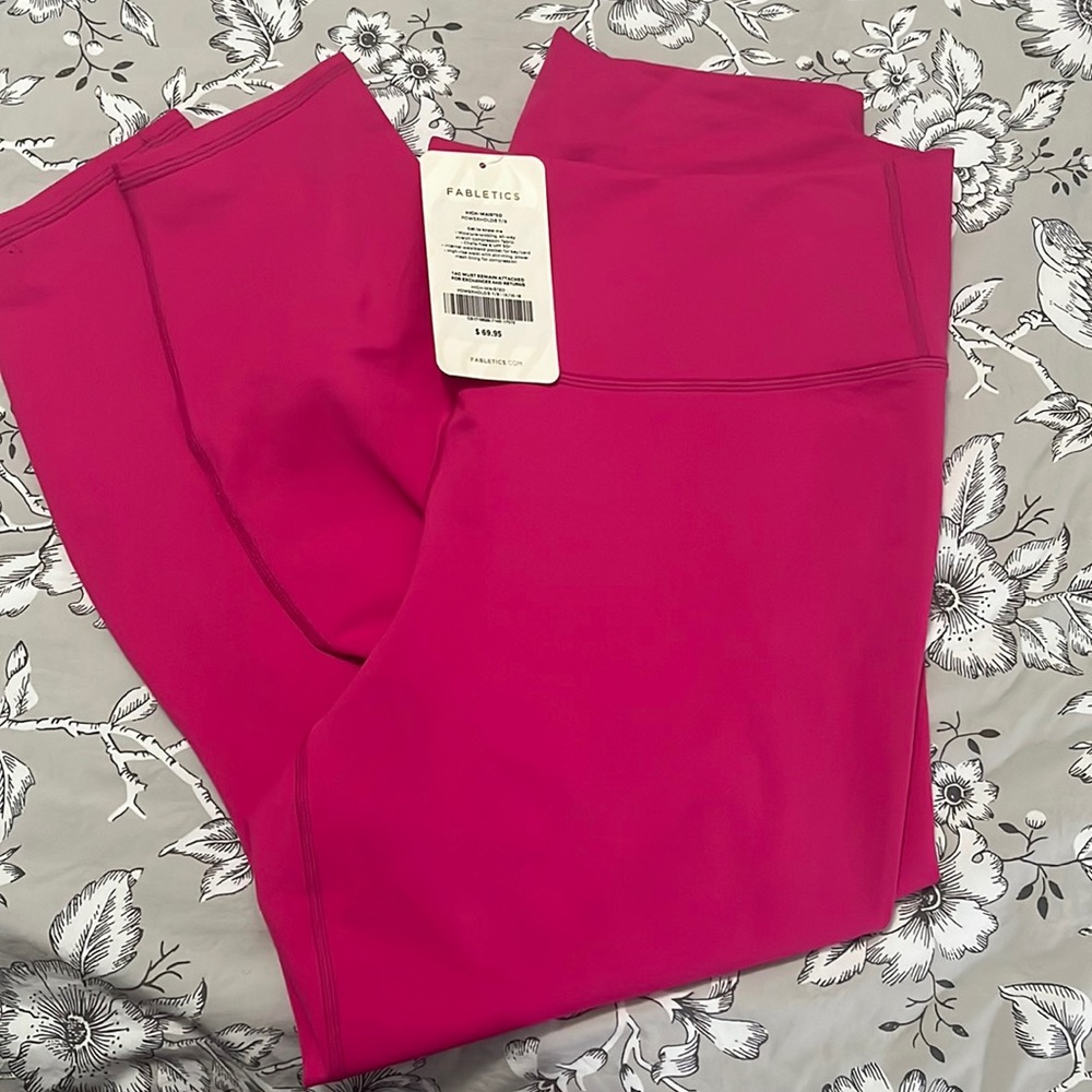 NWT fqbletics high waisted power hold 7/8 pink